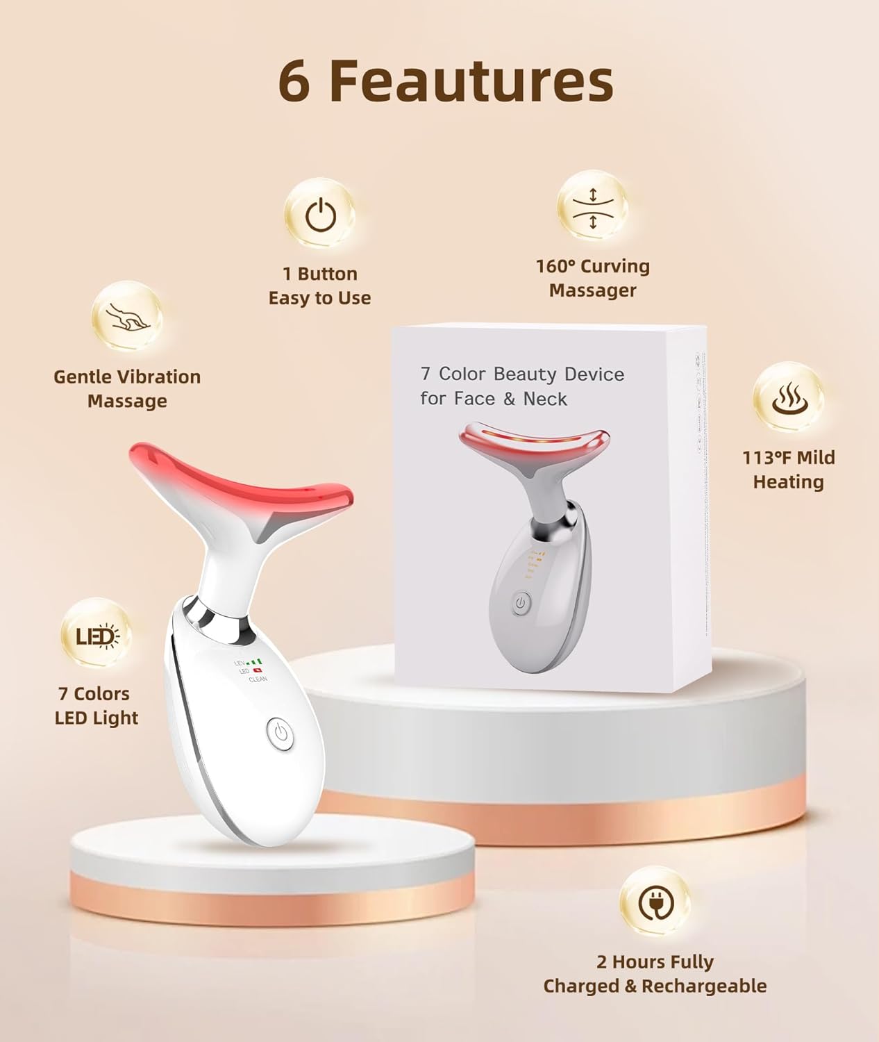 7 Color Face and Neck Massager Light Therapy