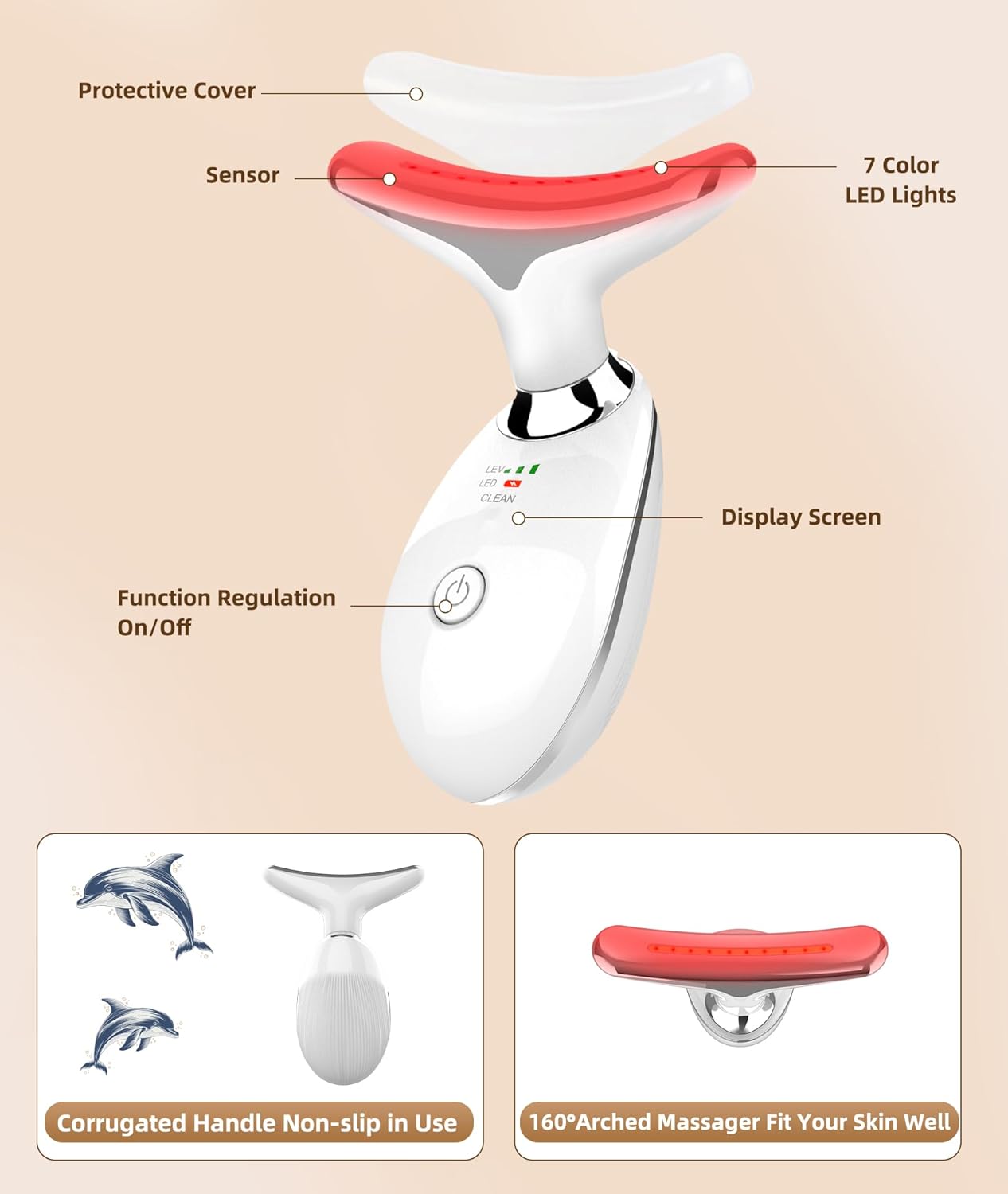 7 Color Face and Neck Massager Light Therapy