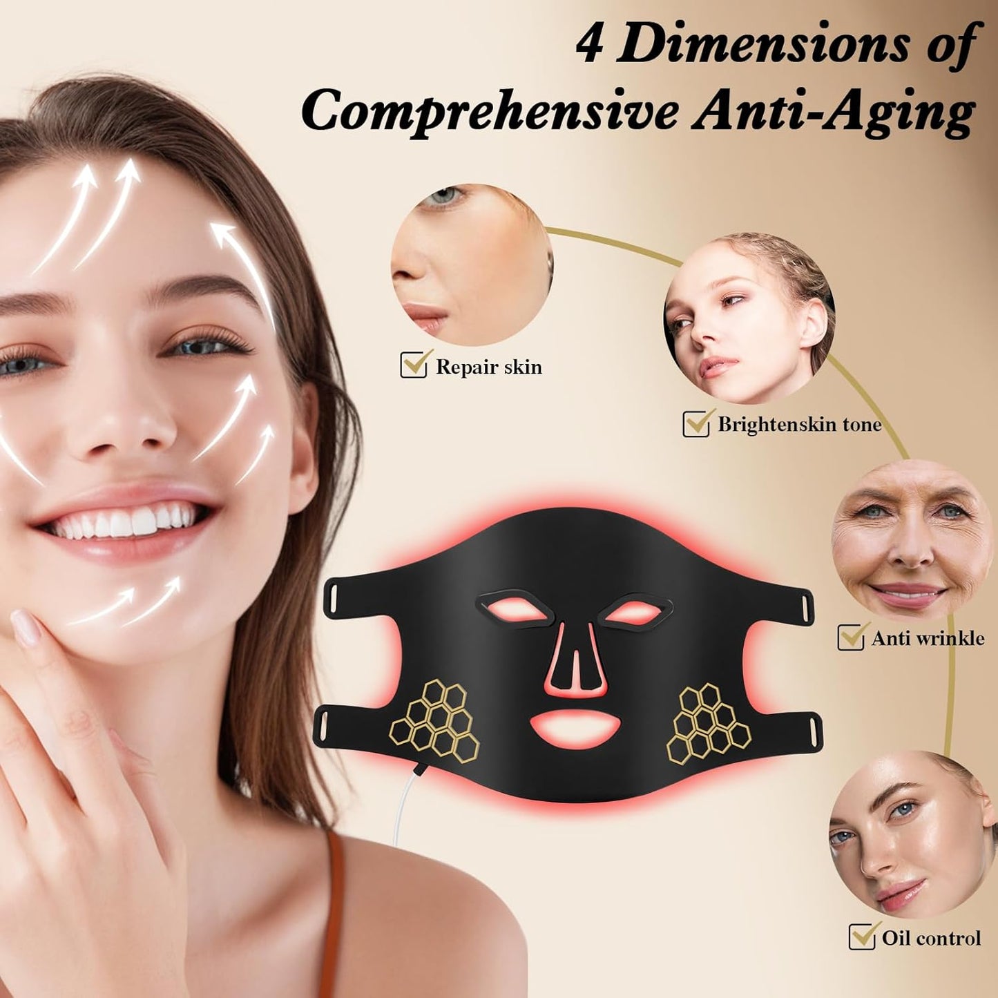LED Face Mask Red Light Therapy
