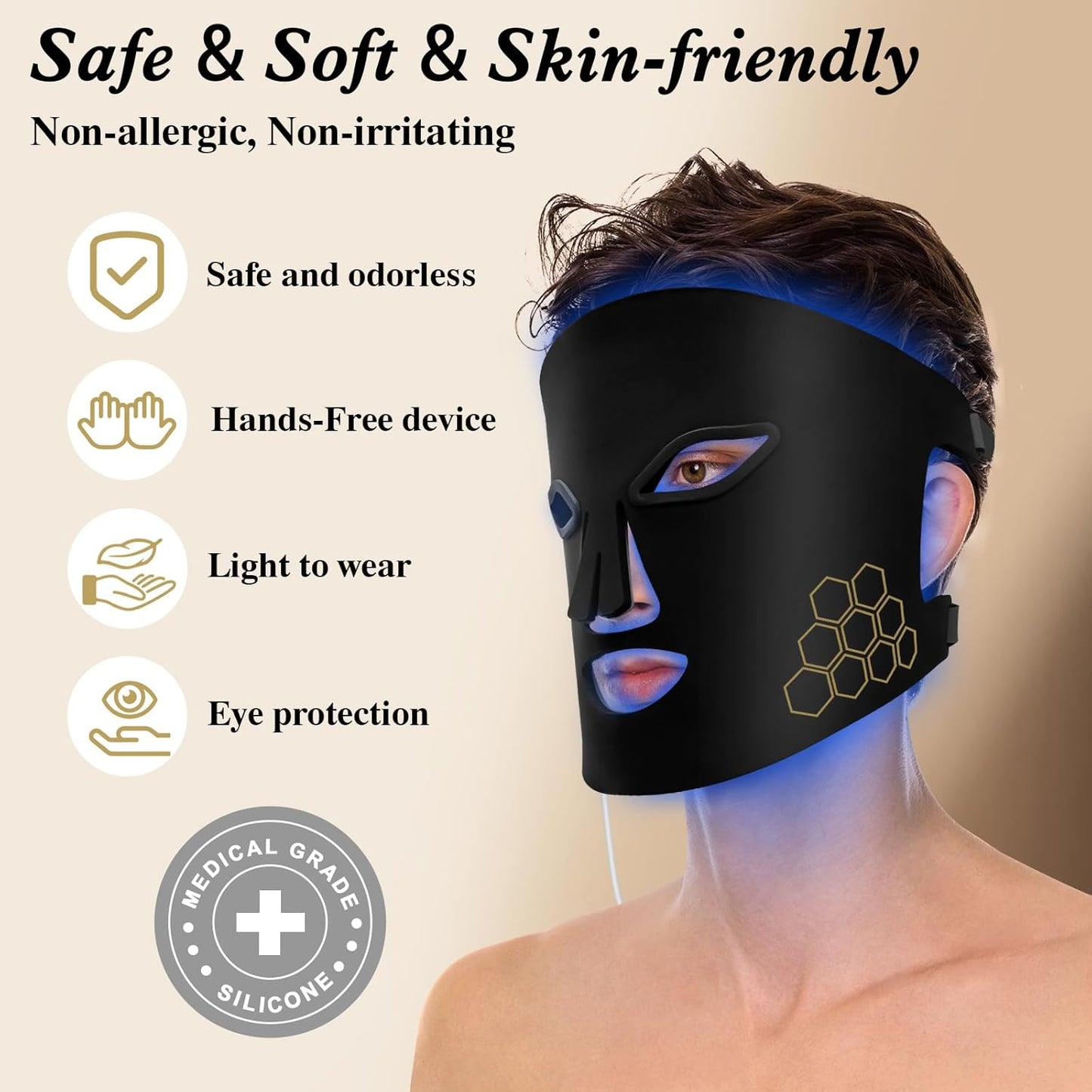 LED Face Mask Red Light Therapy