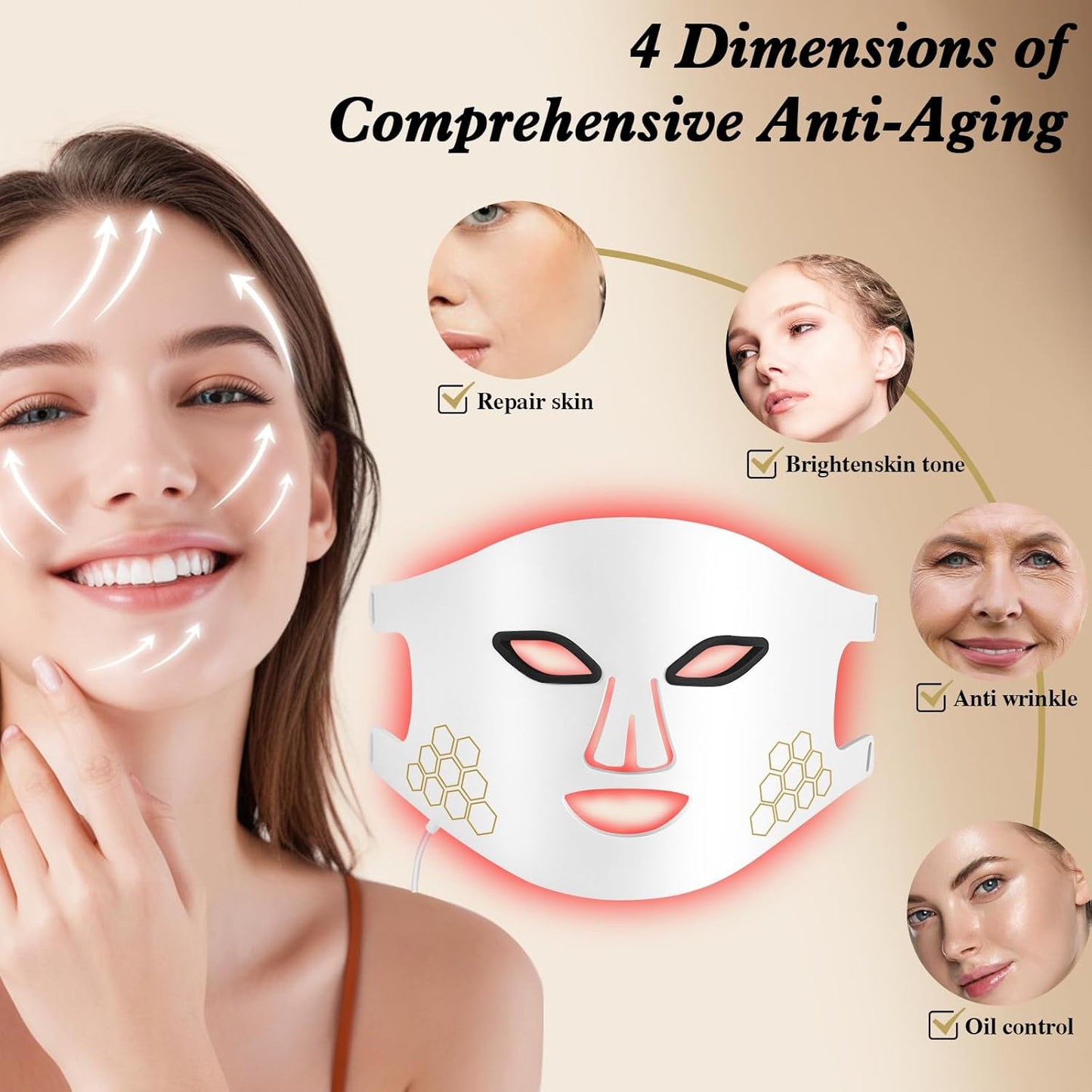 LED Face Mask Red Light Therapy