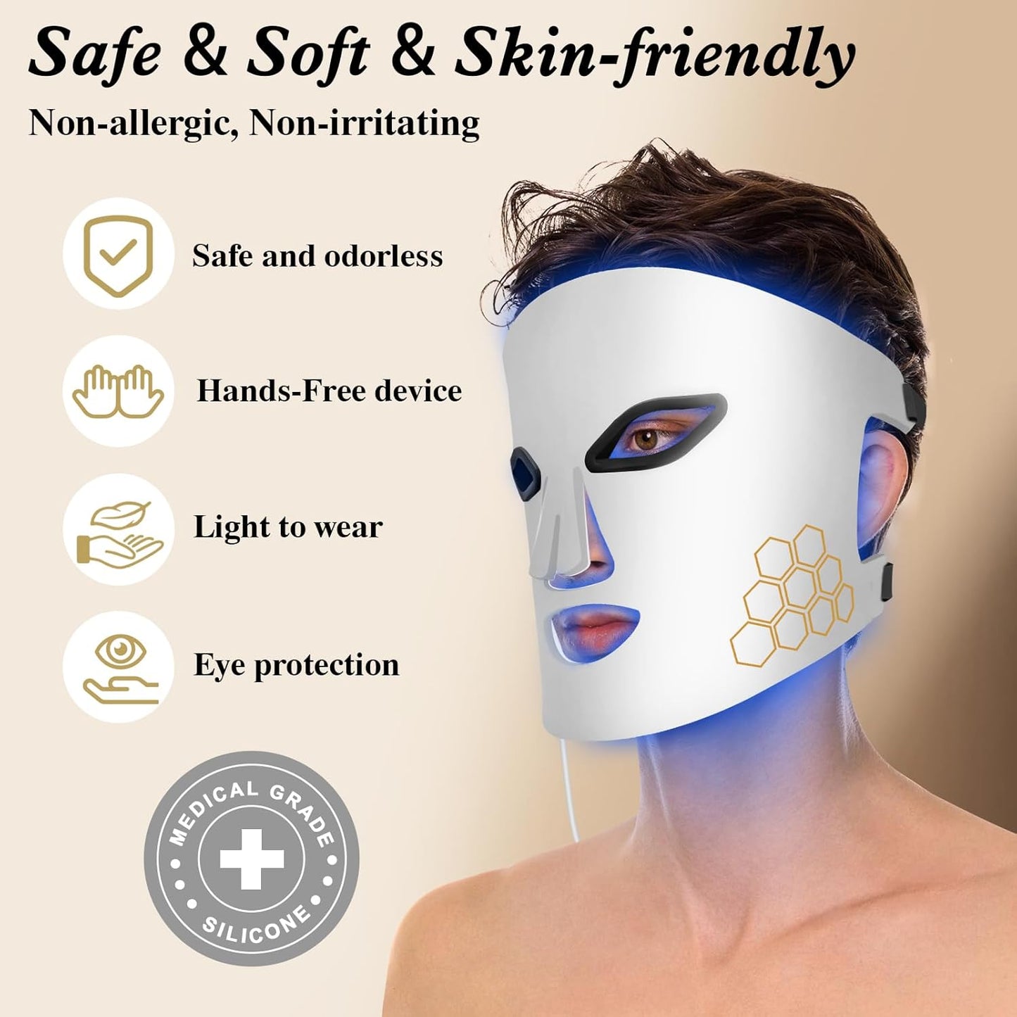 LED Face Mask Red Light Therapy
