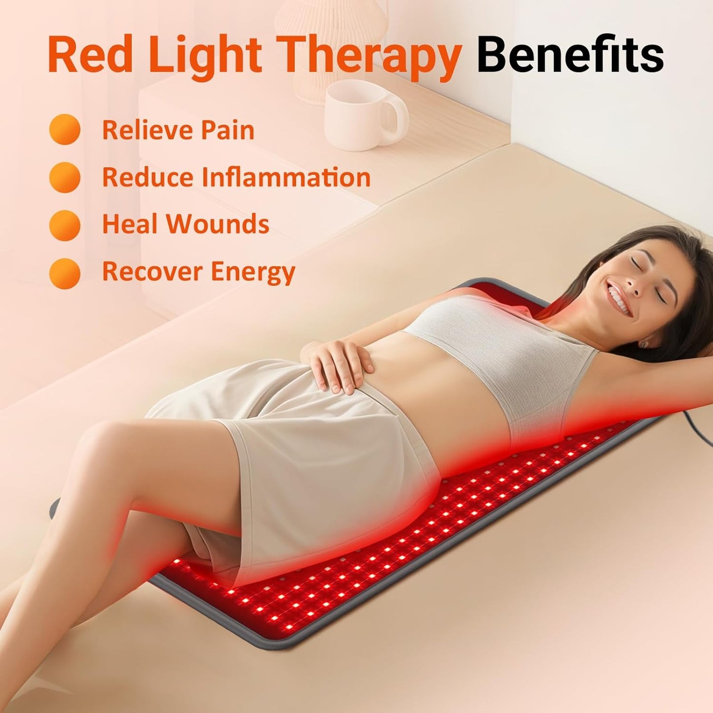 Red Light Therapy Mat for Body 33'' x 17''