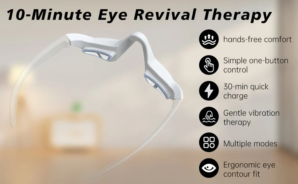 Under-Eye Red Light Therapy Device Massager Glasses